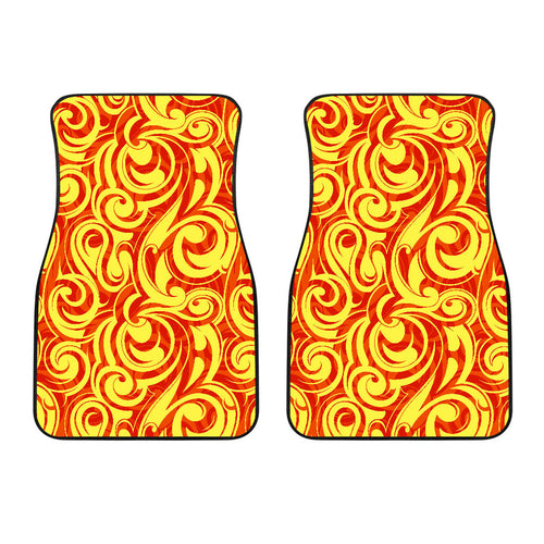 Fire Flame Design Pattern Front Car Mats