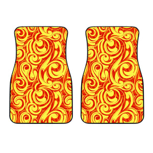 Fire Flame Design Pattern Front Car Mats
