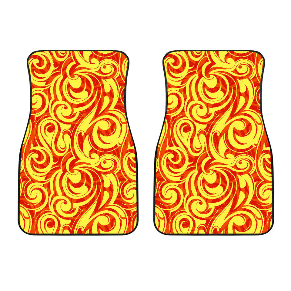 Fire Flame Design Pattern Front Car Mats