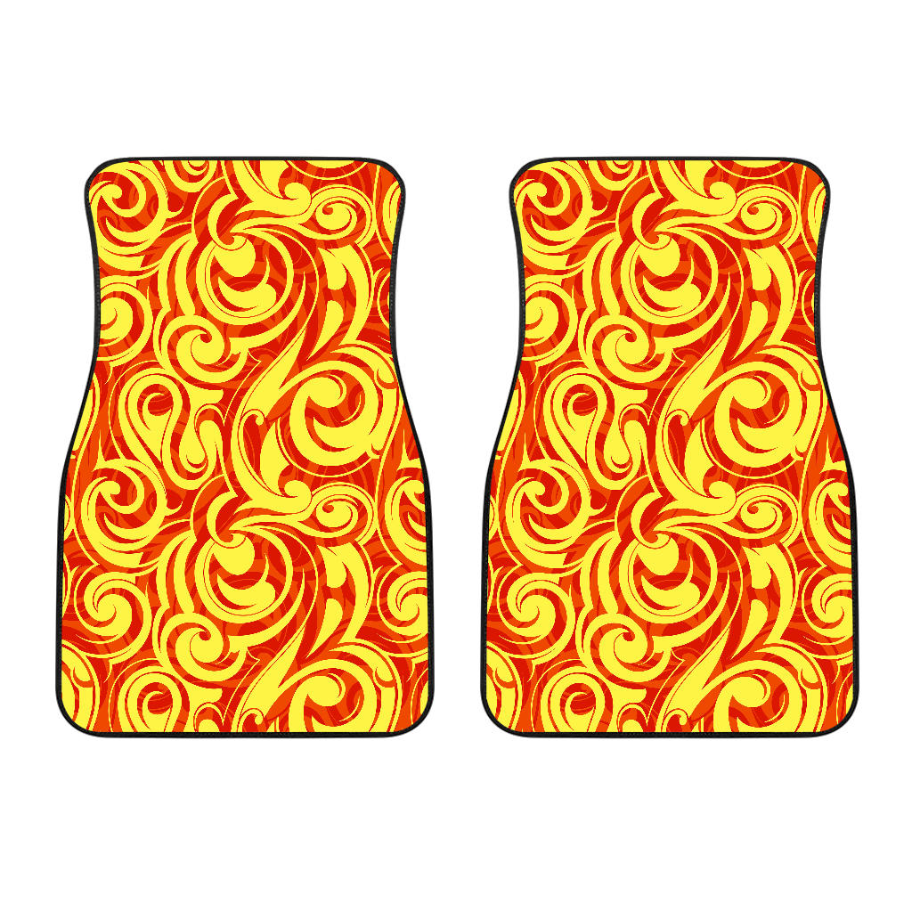 Fire Flame Design Pattern Front Car Mats