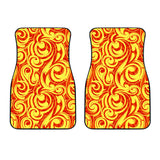 Fire Flame Design Pattern Front Car Mats