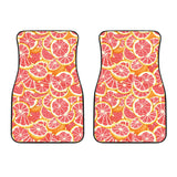 Tropical Grapefruit Pattern Front Car Mats