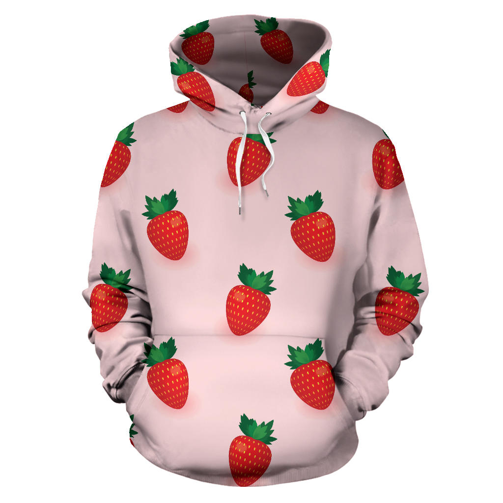 Strawberry Beautiful Pattern Men Women Pullover Hoodie