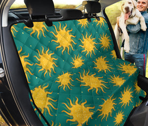 Sun Green Background Dog Car Seat Covers