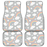 Cute Rainbow Clound Star Pattern Front And Back Car Mats