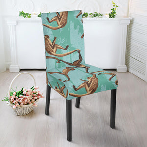 Monkey Palm Tree Background Dining Chair Slipcover