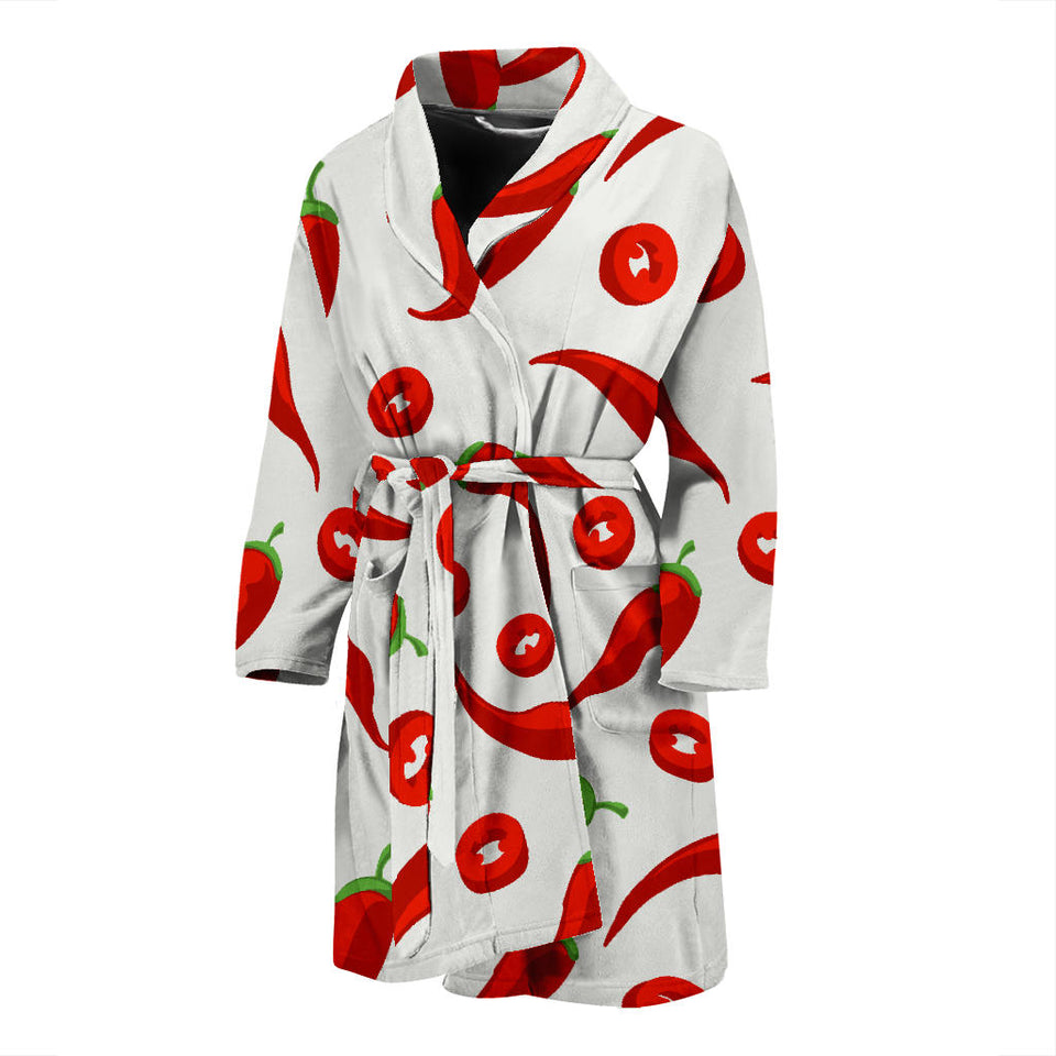 Chili Pattern Men'S Bathrobe
