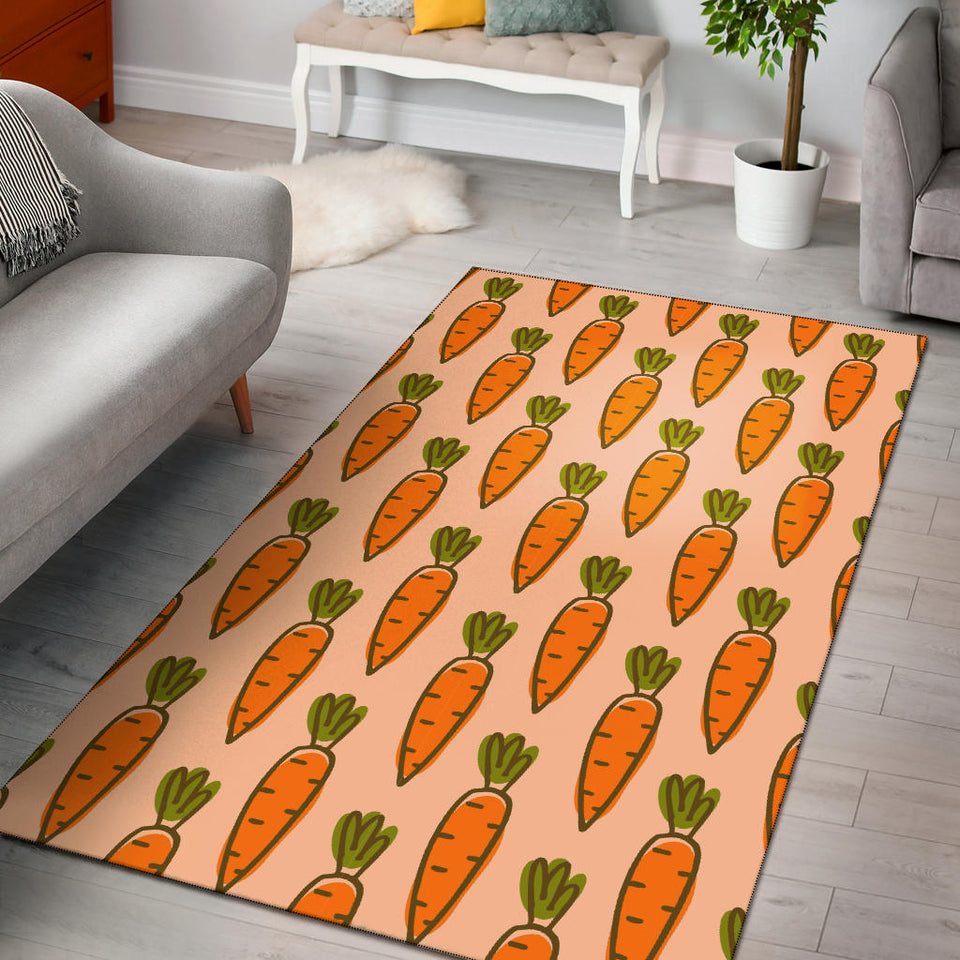 Carrot Pattern Print Design 04 Area Rug
