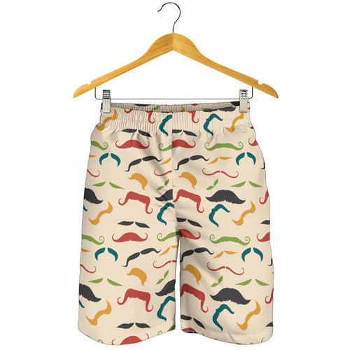 Mustache Beard Pattern Print Design 03 Men Shorts