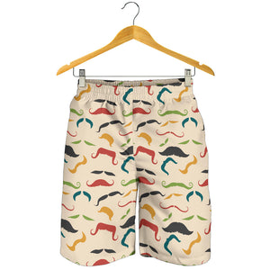 Mustache Beard Pattern Print Design 03 Men Shorts