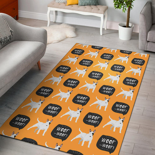 Bull Terrier Pattern Print Design 03 Area Rug