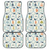 Apples Leaves Pattern Front And Back Car Mats