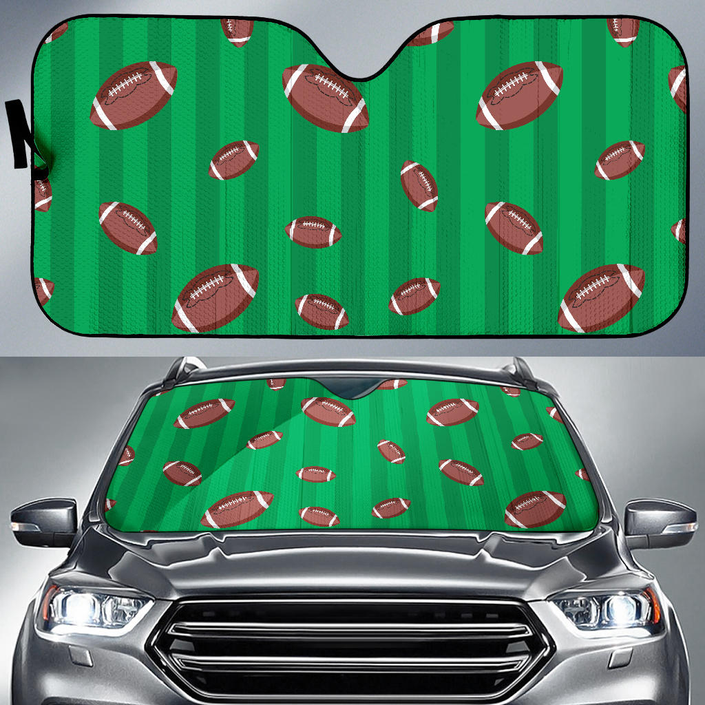 American Football Ball Field Background Car Sun Shade