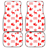 Canada Pattern Print Design 04 Front and Back Car Mats