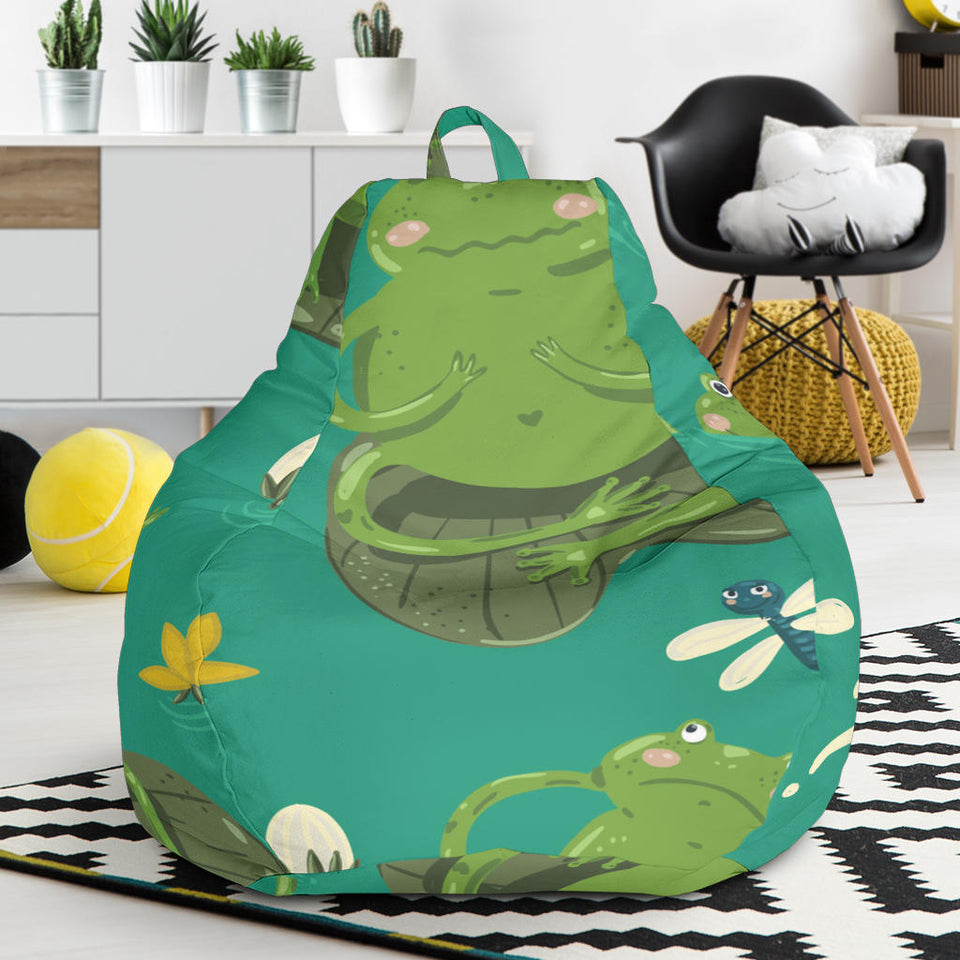 Cute Frog Dragonfly Design Pattern Bean Bag Cover