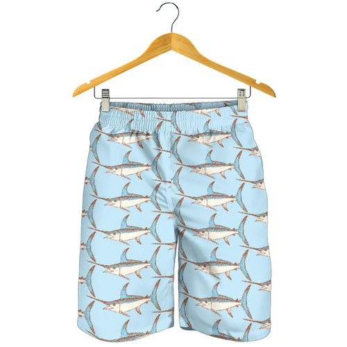 Swordfish Pattern Print Design 01 Men Shorts