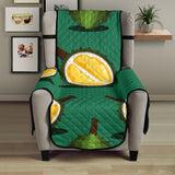 Durian pattern green background Chair Cover Protector