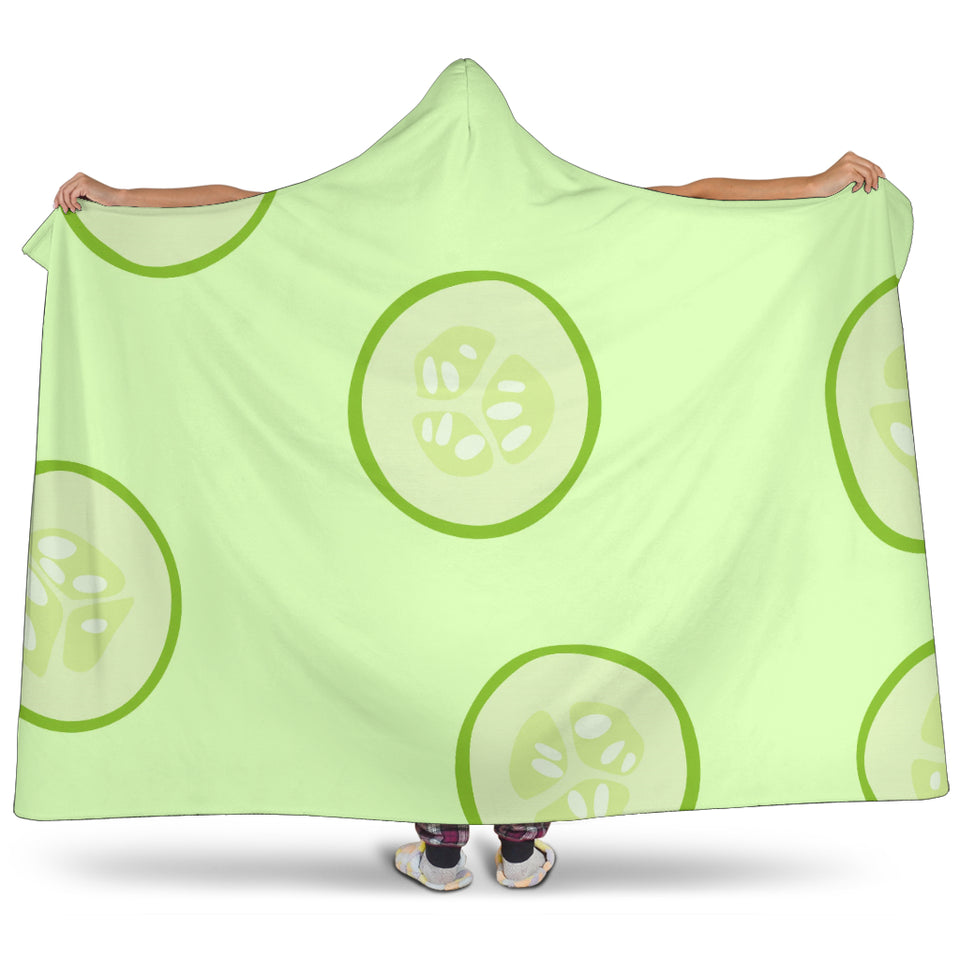 Cucumber Pattern Hooded Blanket