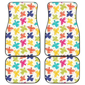 Pigeon Pattern Print Design 01 Front and Back Car Mats