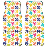 Pigeon Pattern Print Design 01 Front and Back Car Mats