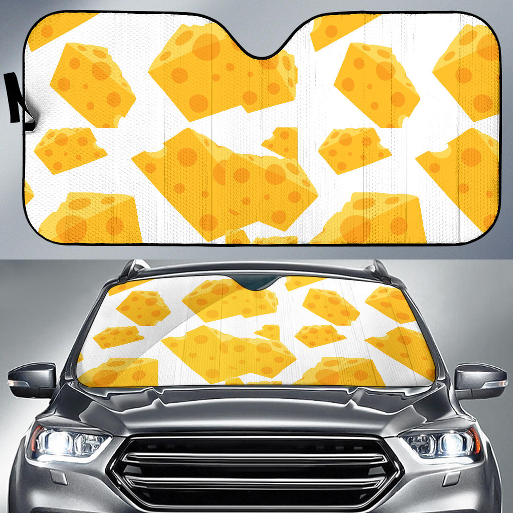 Cheese Slice Pattern Car Sun Shade
