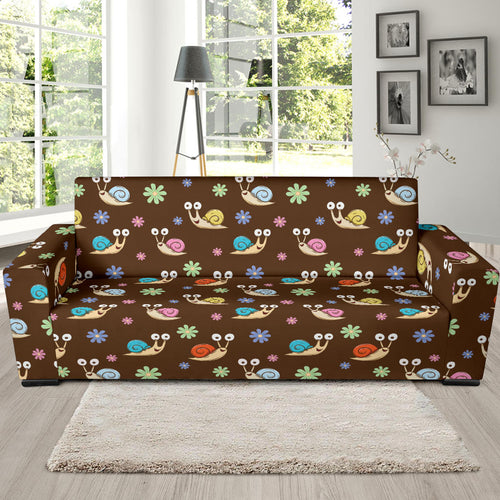 Snail Pattern Print Design 03  Sofa Slipcover