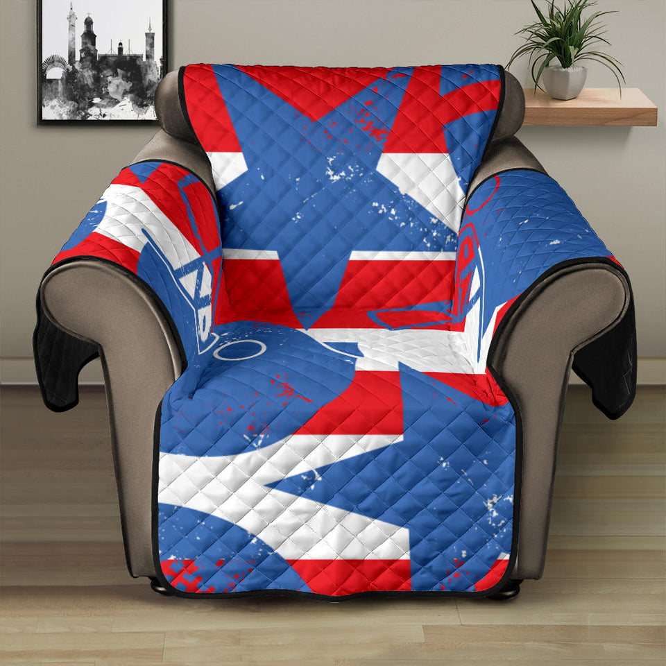 American football ball star stripes pattern Recliner Cover Protector