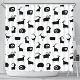 Goat Ram Pattern Shower Curtain Fulfilled In US
