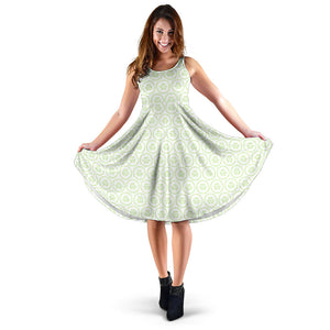 Cucumber Pattern Background Sleeveless Midi Dress