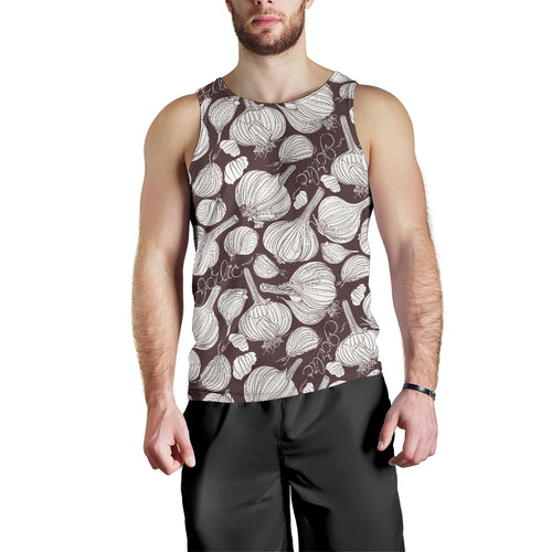 Garlic bulb dark background Men Tank Top