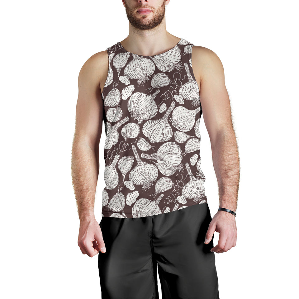Garlic bulb dark background Men Tank Top