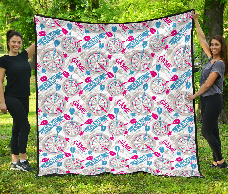 Darts Pattern Print Design 01 Premium Quilt