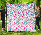 Darts Pattern Print Design 01 Premium Quilt