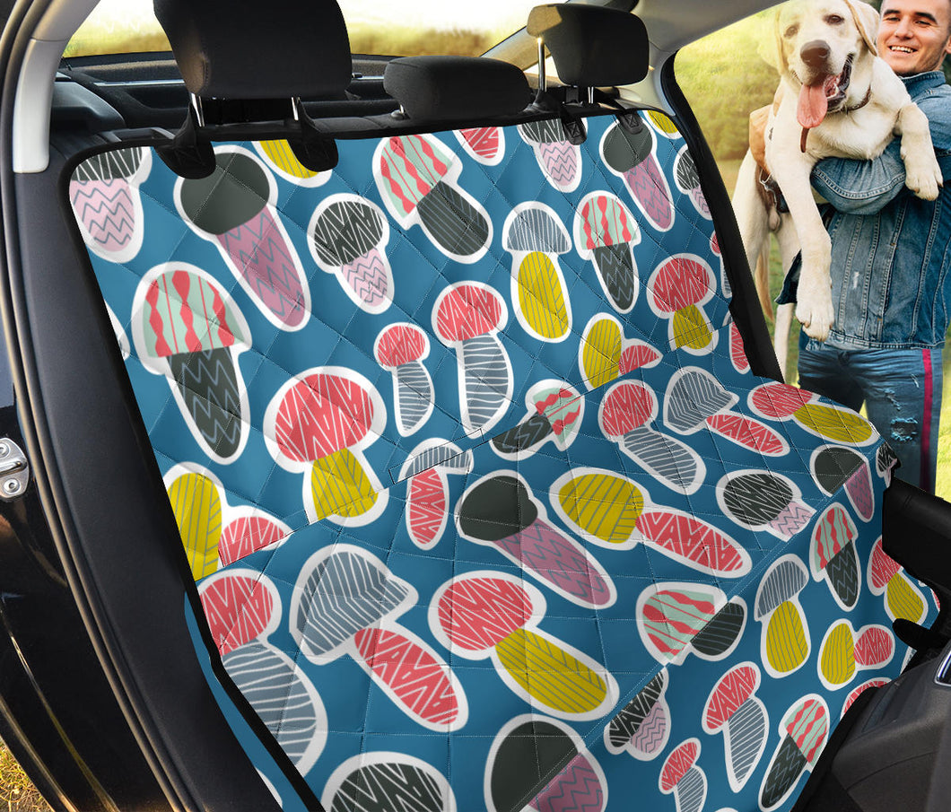 Colorful Mushroom Design Pattern Dog Car Seat Covers