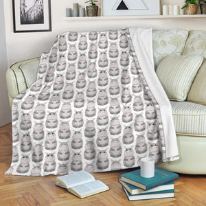 Hippopotamus Pattern Print Design 05 Premium Blanket