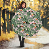 Toucan Tropical Green Jungle Palm Pattern Umbrella