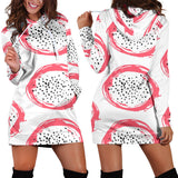 Hand Drawn Dragon Fruit Women'S Hoodie Dress