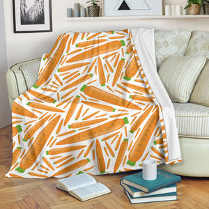 Carrot Pattern Print Design 02 Premium Blanket