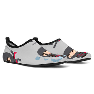 Cute Ninja Pattern Aqua Shoes