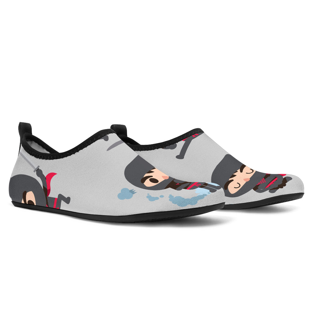 Cute Ninja Pattern Aqua Shoes