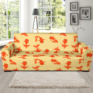 Goldfish Pattern Print Design 02 Sofa Slipcover
