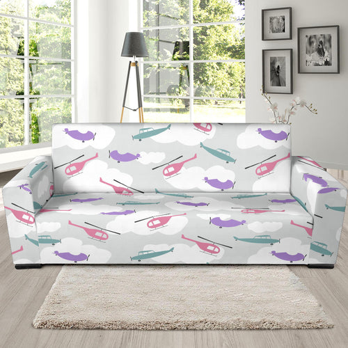 Helicopter Plane Pattern Sofa Slipcover