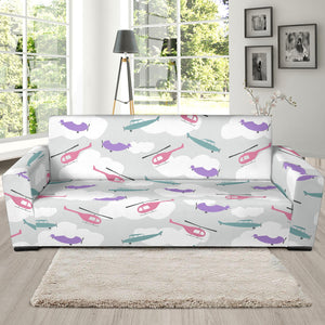 Helicopter Plane Pattern Sofa Slipcover