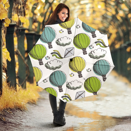 Hot Air Balloon Bird Cloud Pattern Umbrella