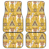 Camels Ethnic Motif Pattern Front And Back Car Mats