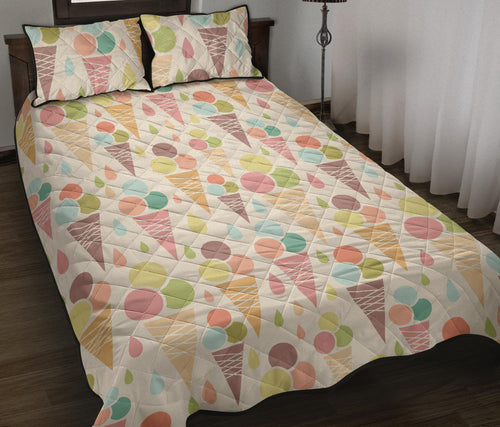 Ice cream cone pattern Quilt Bed Set