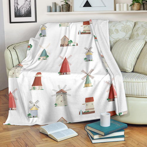 Windmill Design Pattern Premium Blanket
