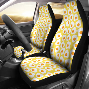 Fried Eggs Pattern Print Design 05 Universal Fit Car Seat Covers