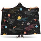 Space Pattern Hooded Blanket