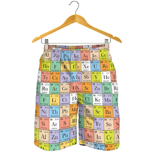 Chemistry Periodic Table Pattern Print Design 01 Men Shorts